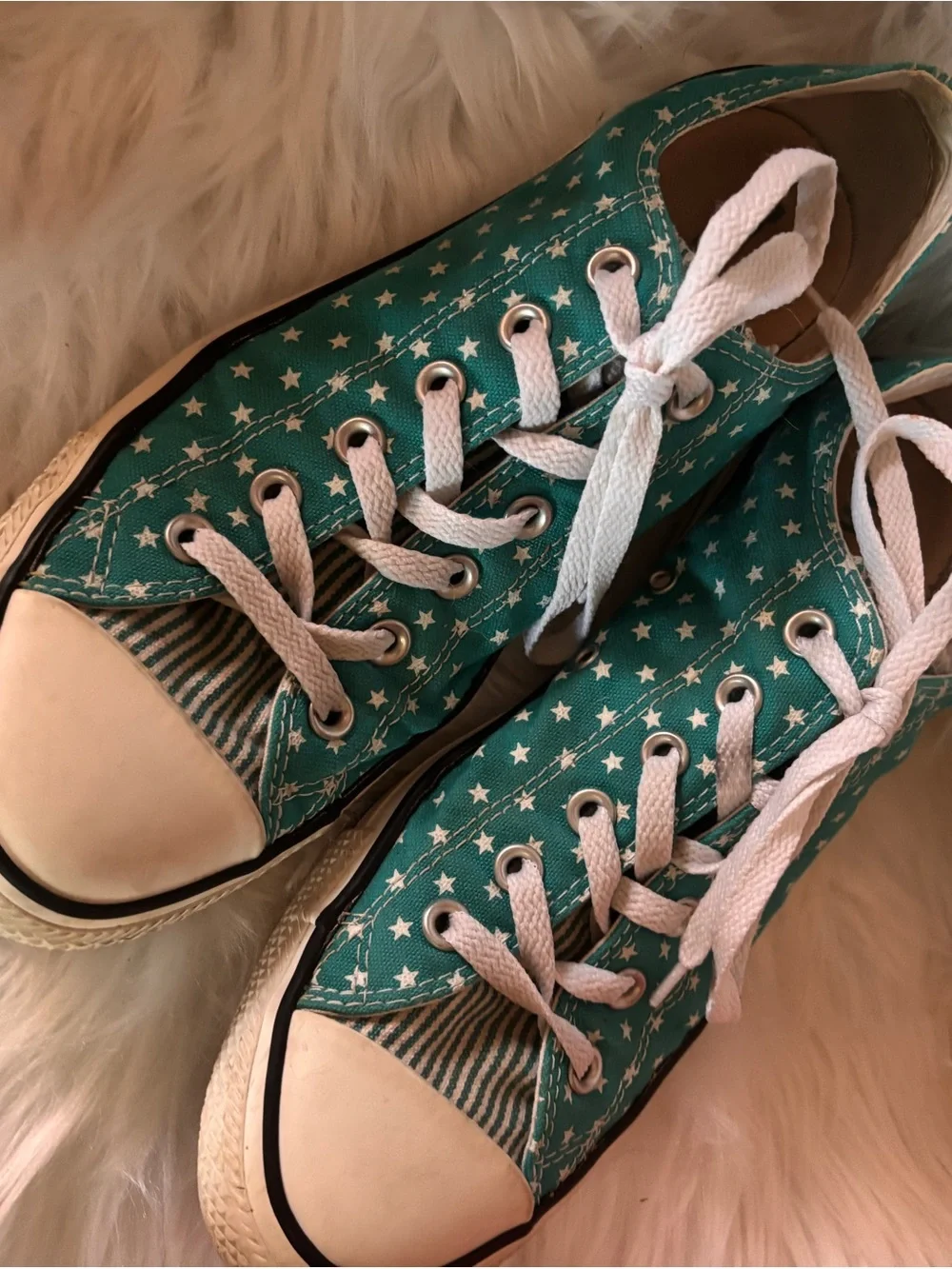 Converse Women’s Star Pattern Teal Sneakers
